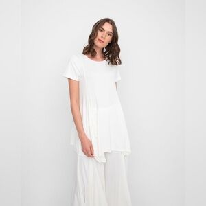 OZAI N KU RAVEN TUNIC TEE, IVORY Size XL